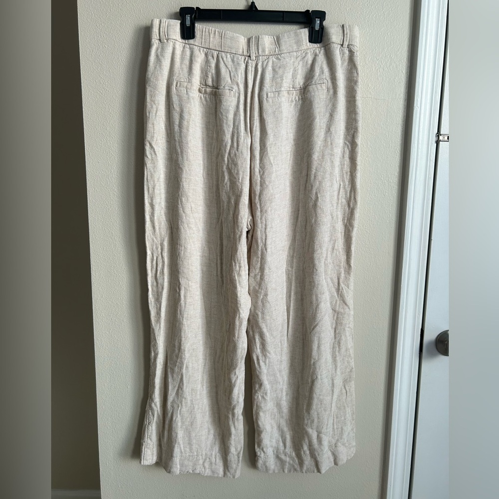 Abercrombie & Fitch Curve Love Tailored Linen-Blend Wide Leg Pant Size 33 / 16 - Picture 11 of 13